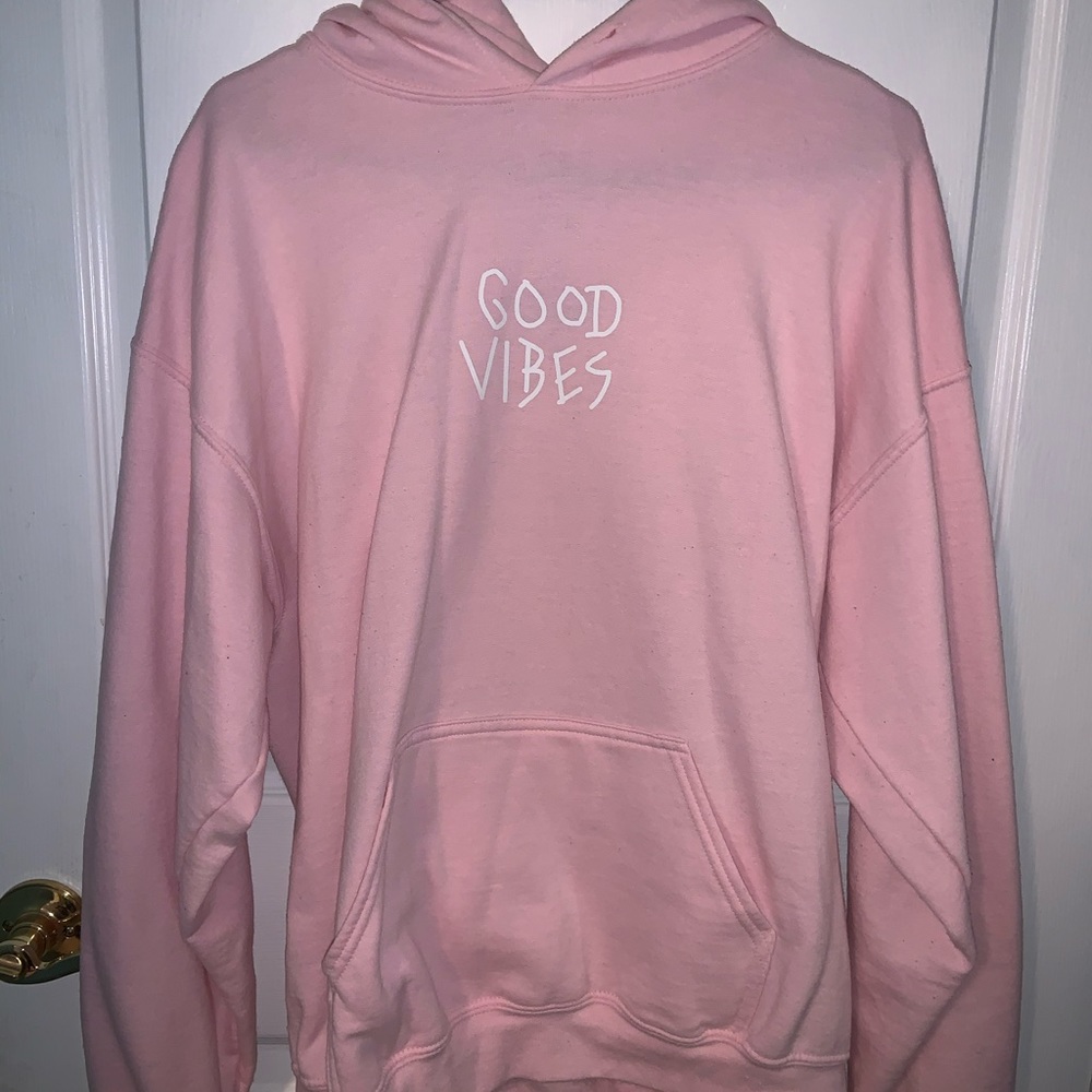 Pink Good Vibes Hoodie